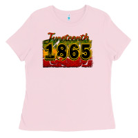Bubblegum Pink juneteenth 1865 Ladies Tee - CowGirlArtShop