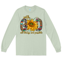 Matcha with god all things are possible with sunflower bbs Long Sleeve Tee - BundleAndBundleShop