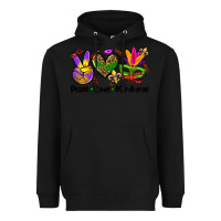 Black peace love  mardi gras Heavyweight Hoodie - AdoDesignShop