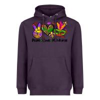 Plum peace love  mardi gras Heavyweight Hoodie - AdoDesignShop