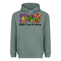 Sage peace love  mardi gras Heavyweight Hoodie - AdoDesignShop