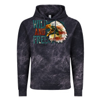 Cloud Black Wild and free Vintage Hoodie - FaDigitalArtStudio