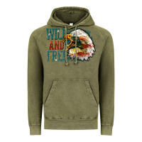 Vintage Olive Wild and free Vintage Hoodie - FaDigitalArtStudio