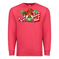 Cardinal joy with gnomes and christmas cookie and candies Premium Sweatshirt - AdoDesignShop