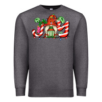 Charcoal Heather joy with gnomes and christmas cookie and candies Premium Sweatshirt - AdoDesignShop