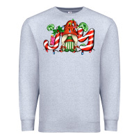 Heather Grey joy with gnomes and christmas cookie and candies Premium Sweatshirt - AdoDesignShop