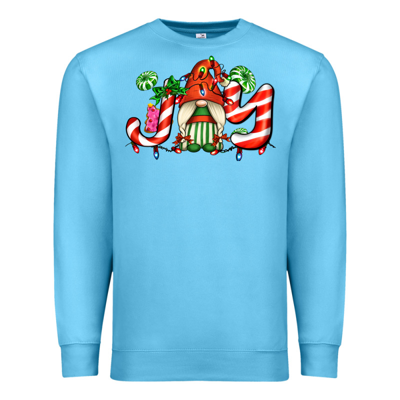 Joy With Gnomes And Christmas Cookie And Candies Premium Sweatshirt by AdoDesignShop | Teevron