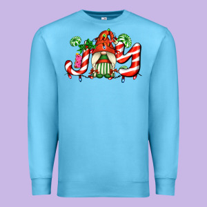 Joy With Gnomes And Christmas Cookie And Candies Premium Sweatshirt Designed By Adodesignshop