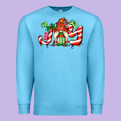 Joy With Gnomes And Christmas Cookie And Candies Premium Sweatshirt Designed By Adodesignshop