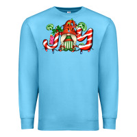 Ocean Blue joy with gnomes and christmas cookie and candies Premium Sweatshirt - AdoDesignShop