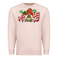 Pale Pink joy with gnomes and christmas cookie and candies Premium Sweatshirt - AdoDesignShop