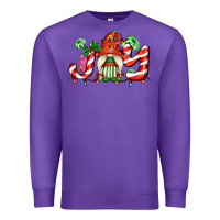 Purple joy with gnomes and christmas cookie and candies Premium Sweatshirt - AdoDesignShop