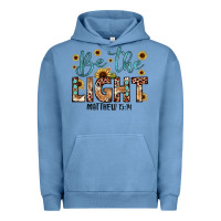 Pigment Pebble Blue be the light matthew 5 14 Urban Hoodie - JahusDesignShop