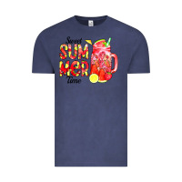 Vintage Denim sweet summer time waterolor Vintage Tee - CowCowDesign