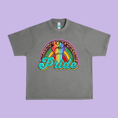 Pride Rainbow Urban Heavy Tee Designed By Oliviacreatesart