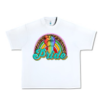White pride rainbow Urban Heavy Tee - OliviaCreatesArt