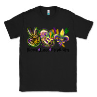 Black peace love mardi gras Classic Tee - CowGirlArtShop