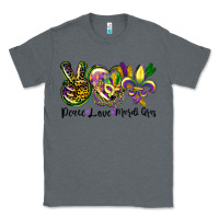 Charcoal Heather peace love mardi gras Classic Tee - CowGirlArtShop