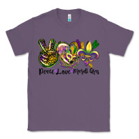 Lavender peace love mardi gras Classic Tee - CowGirlArtShop