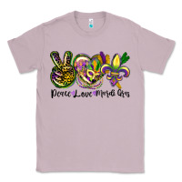 Lilac peace love mardi gras Classic Tee - CowGirlArtShop