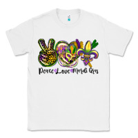 White peace love mardi gras Classic Tee - CowGirlArtShop