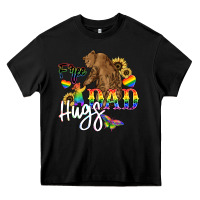 Black Free Dad hugs Heavy Core Tee - NancyCooperArtShop