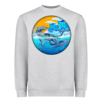 Heather Grey humpback whale Heavyweight Sweatshirt - BarkalooDesign