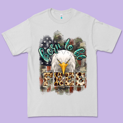 Born To Be Free 4th Of July Premium Tee Designed By Howdyjamesfarm