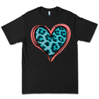 Black Blue Leopard Heart Premium Tee - Jasminsmagicworld