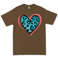 Cacao Blue Leopard Heart Premium Tee - Jasminsmagicworld