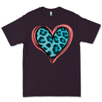 Plum Blue Leopard Heart Premium Tee - Jasminsmagicworld