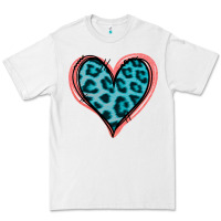 White Blue Leopard Heart Premium Tee - Jasminsmagicworld