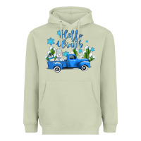 Matcha hello winter with sniwman and  truck Heavyweight Hoodie - AdoDesignShop