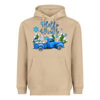 Mushroom hello winter with sniwman and  truck Heavyweight Hoodie - AdoDesignShop