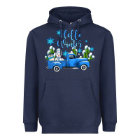 Navy hello winter with sniwman and  truck Heavyweight Hoodie - AdoDesignShop
