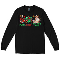 Black peace love christmas cakes bbs Long Sleeve Tee - BundleAndBundleShop