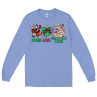 Colony Blue peace love christmas cakes bbs Long Sleeve Tee - BundleAndBundleShop