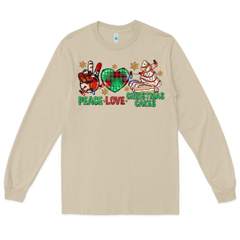 Peace Love Christmas Cakes Bbs Long Sleeve Tee by BundleAndBundleShop | Teevron