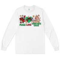 White peace love christmas cakes bbs Long Sleeve Tee - BundleAndBundleShop