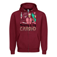 Burgundy nursing is my cardio Zipper Hoodie - BarkalooDesign