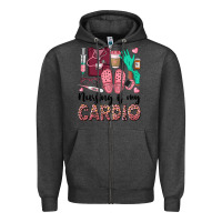 Charcoal Heather nursing is my cardio Zipper Hoodie - BarkalooDesign