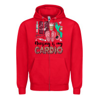 Red nursing is my cardio Zipper Hoodie - BarkalooDesign
