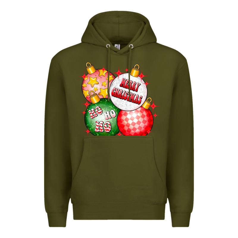 Merry Christmas Ball Premium Hoodie by CowhideDigitalArt | Teevron