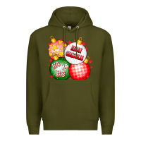 Army Green merry christmas ball Premium Hoodie - CowhideDigitalArt