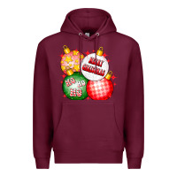 Burgundy merry christmas ball Premium Hoodie - CowhideDigitalArt