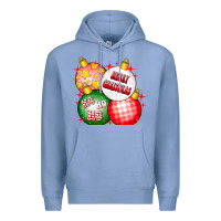 Colony Blue merry christmas ball Premium Hoodie - CowhideDigitalArt