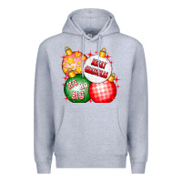 Heather Grey merry christmas ball Premium Hoodie - CowhideDigitalArt