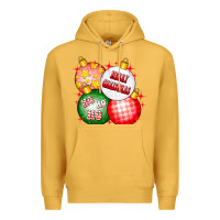 Mustard merry christmas ball Premium Hoodie - CowhideDigitalArt