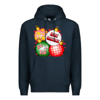 Navy merry christmas ball Premium Hoodie - CowhideDigitalArt