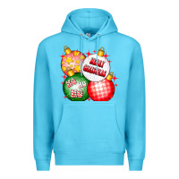 Ocean Blue merry christmas ball Premium Hoodie - CowhideDigitalArt